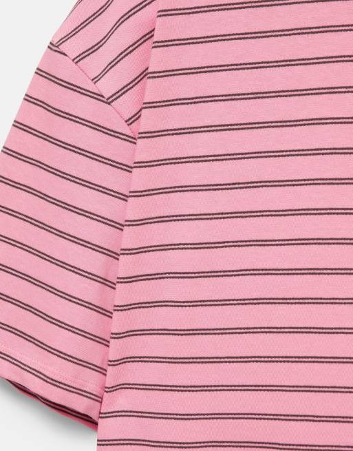 Pull&Bear - Oversized T-shirt met korte mouwen in roze, 7 van 7