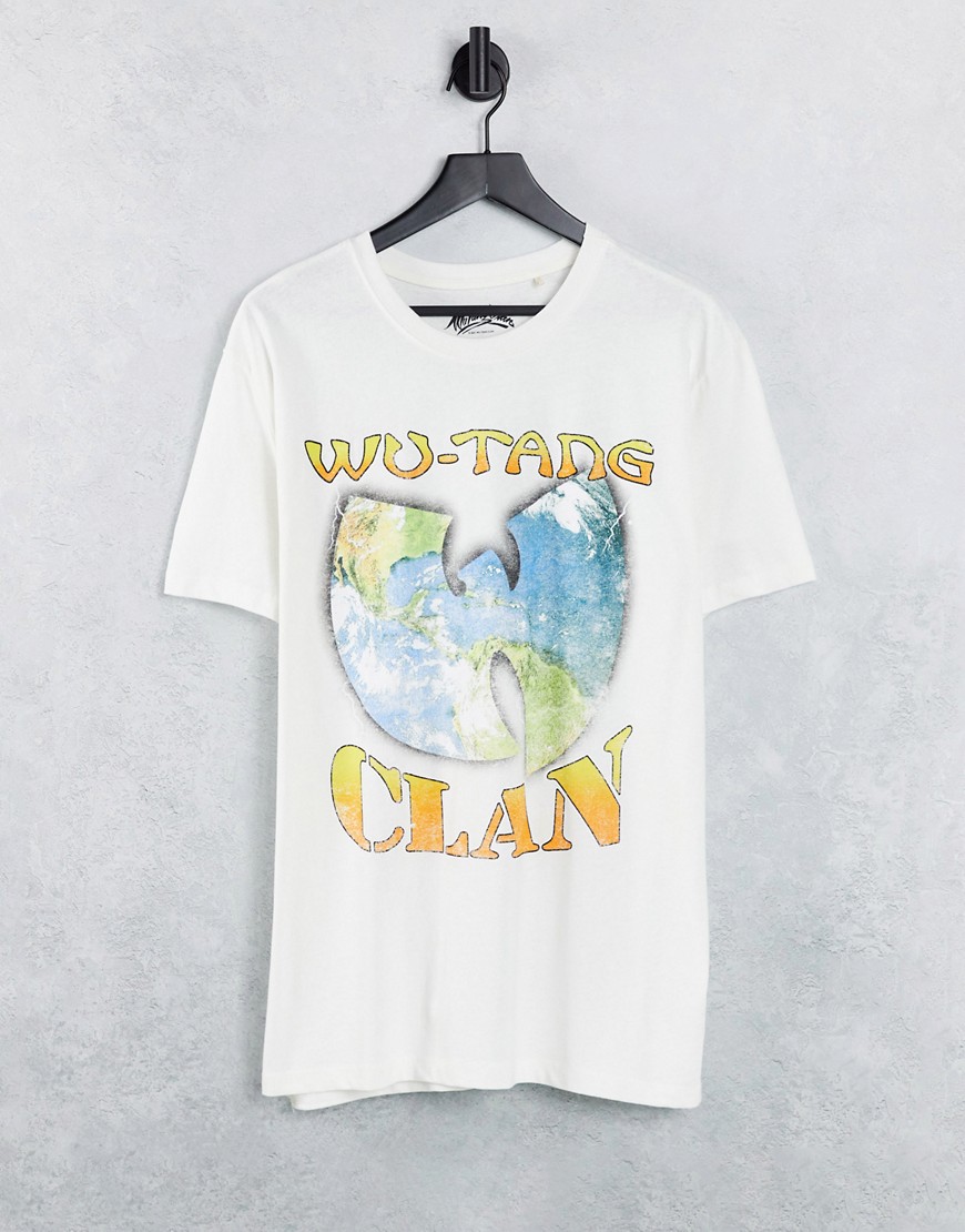 Pull & Bear oversized Wu-Tang Clan T-shirt in white