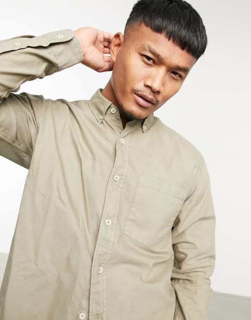 Beige store oxford shirt