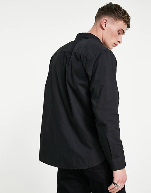  Pull&Bear oxford shirt in Black 