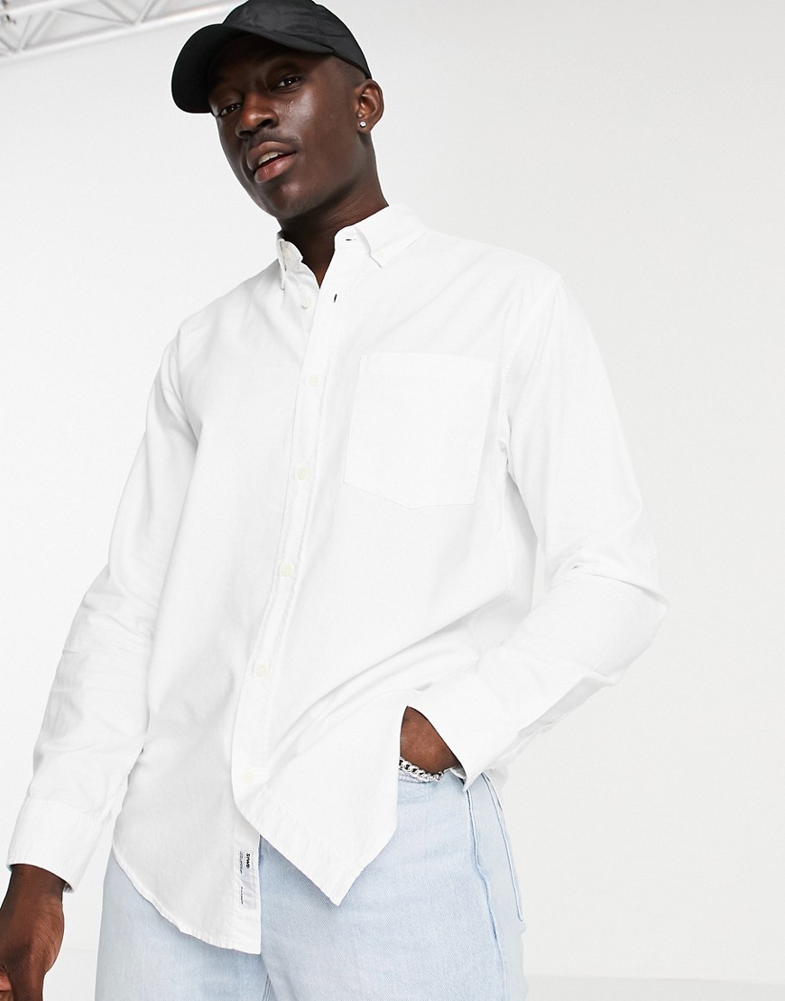 Pull & Bear Oxford Shirt In White