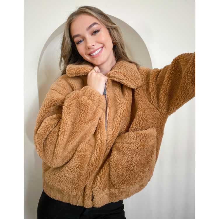 Pull and bear borg jacket hotsell