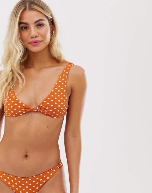 knot front bikini top