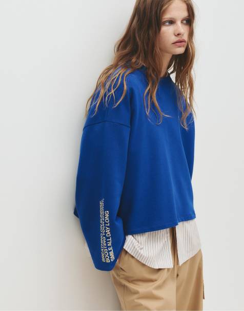 Pull&Bear - Pacific Sunrise - Felpa blu intenso - view 1