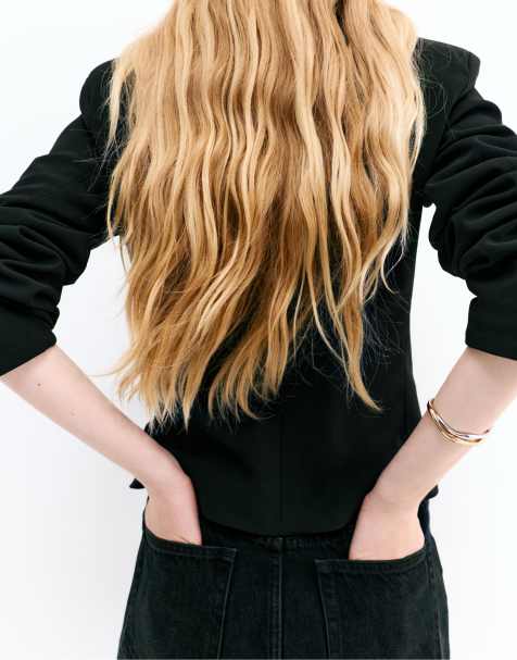 Pull&Bear Pack of 2 irregular bracelets in gold - view 1