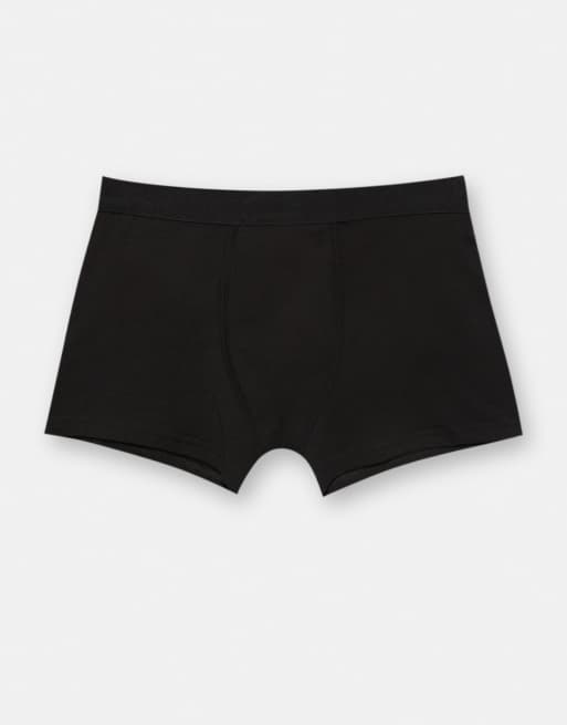 Pull&Bear Pack of 3 black stwd boxers in black, 4 of 4