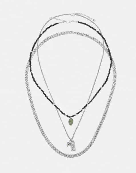 Pull&Bear Pack of 3 stone necklaces in others - view 1