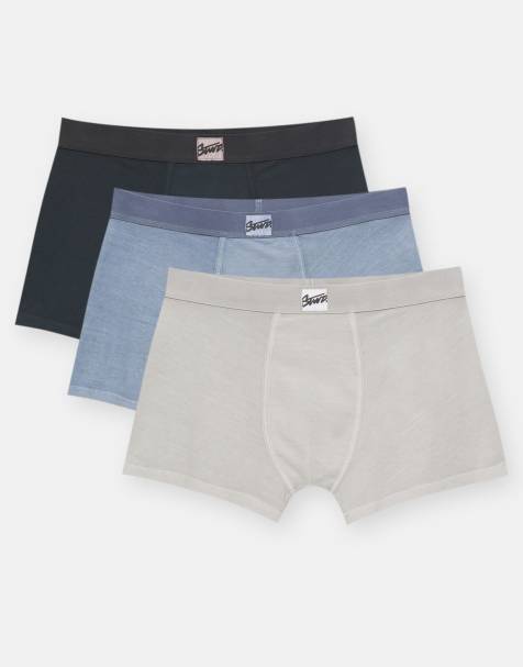 Pull&Bear Pack of 3 washed finish boxers in others - view 1