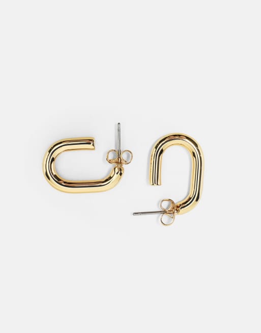 Pull&Bear Pack of 6 chain ear cuff earrings in gold, 3 of 4