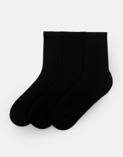 Pull&Bear Pack of long black socks in black - view 1