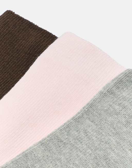 Pull&Bear Pack of ribbed socks in pink, 2 of 3