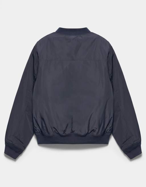 Pull&Bear Padded bomber jacket in dark blue, 7 of 7