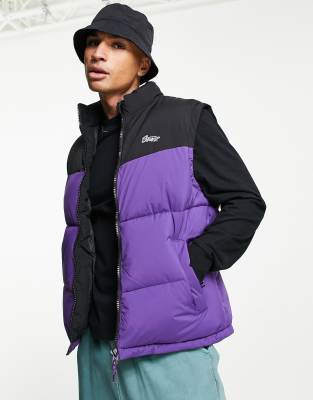 Pull&Bear padded gilet in purple