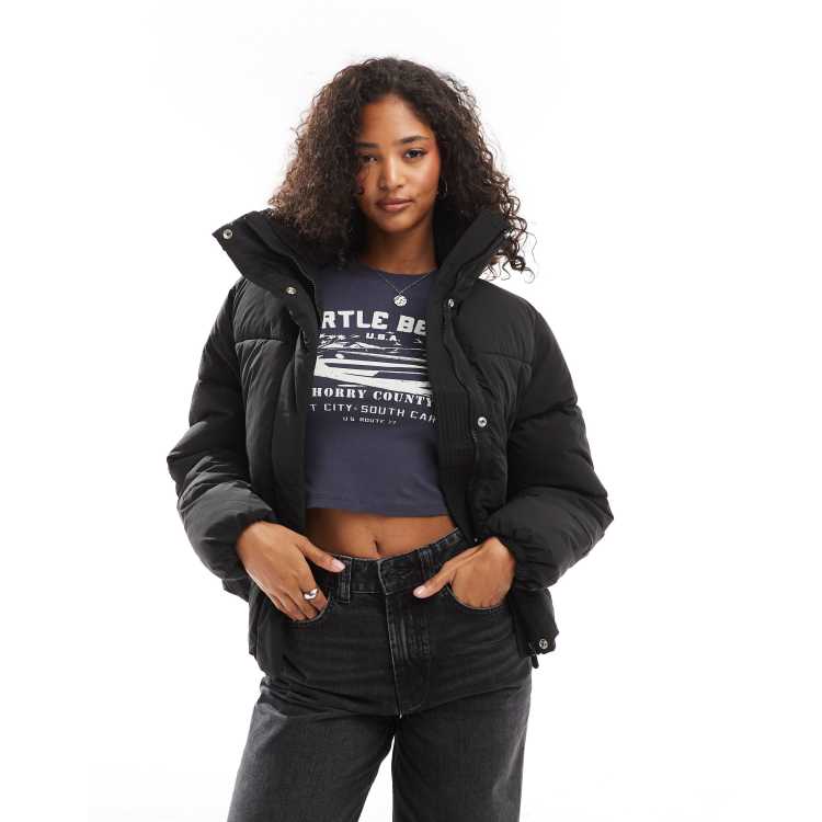 【送料込】PULL & BEAR_padded jacket in black 207330170-1-black?$n_750w$&wid