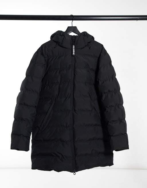 Pull&Bear padded puffer jacket in black | ASOS