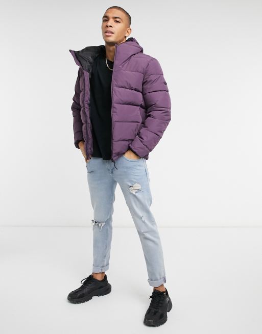 Pull and bear purple hotsell puffer jacket