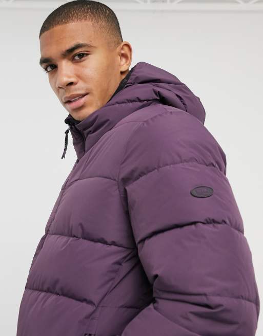 Pull and bear 2025 purple puffer jacket