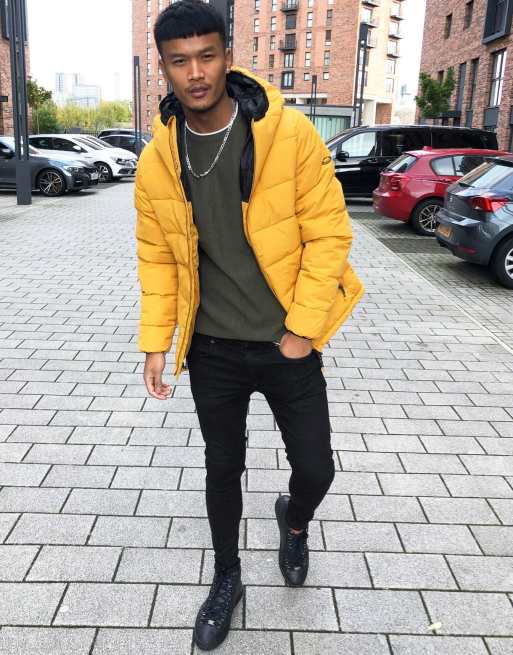 Mustard shop puffa coat