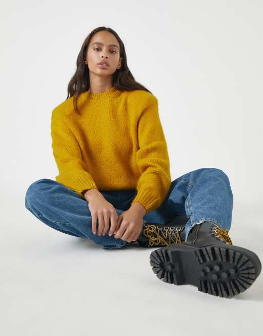 Pull and bear yellow jumper sale