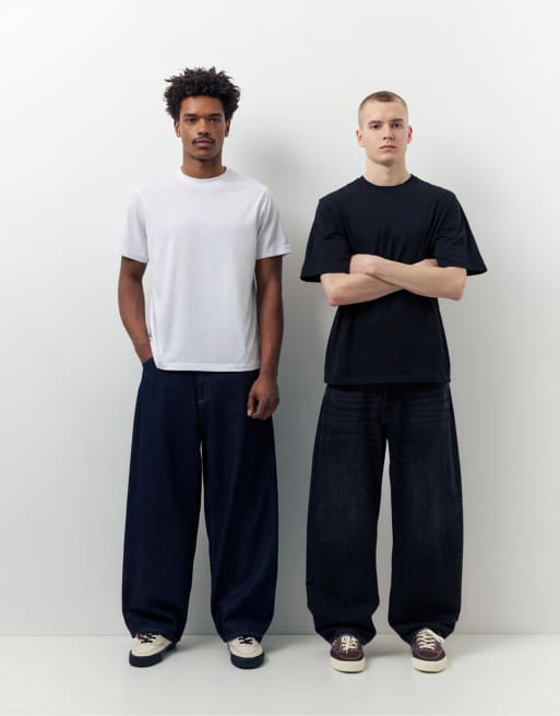 Pull&Bear - Pakke med 2 basis-T-shirts i hvid/sort, 2 af 4