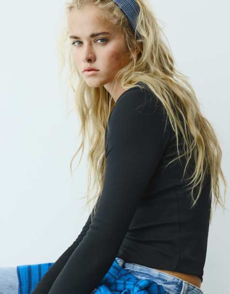 Pull&Bear Pakke med 2 elastiske hårbånd i blå - view 1