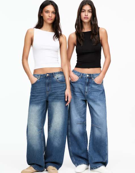 Pull&Bear - Pakke med 2 tanktoppe i hvid/sort - view 1