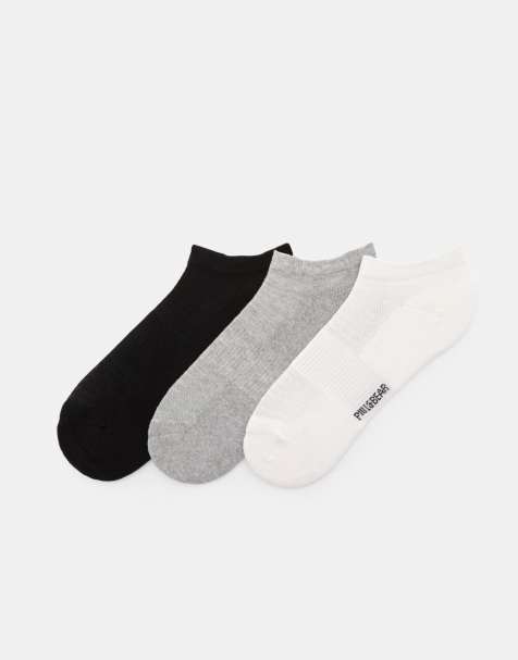 Pull&Bear - Pakke med 3 par ankelsokker i forskellige farver - view 1