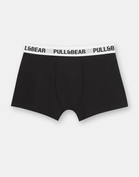 Pull&Bear - Pakke med 3 par boksershorts i forskellige farver med logo - view 1