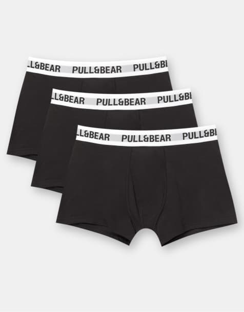Pull&Bear - Pakke med 3 par boksershorts med logo i forskellige farver - view 1