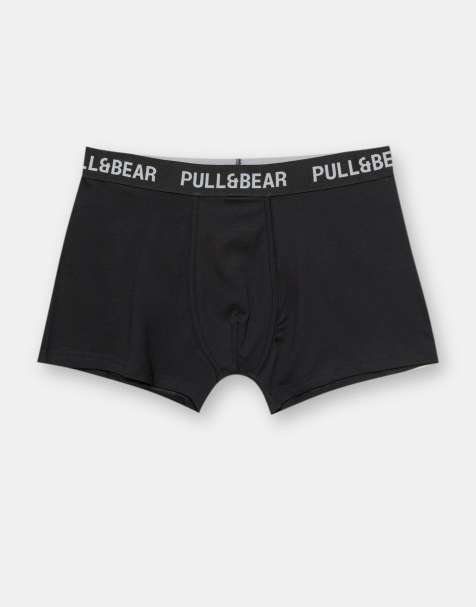 Pull&Bear - Pakke med 3 par sorte boksershorts med logo - view 1