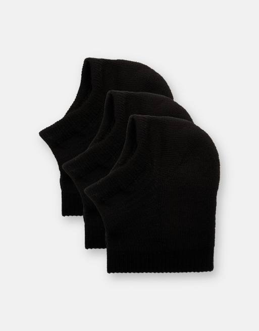 Pull&Bear - Pakke med 3 par sorte korte sokker, 2 af 3