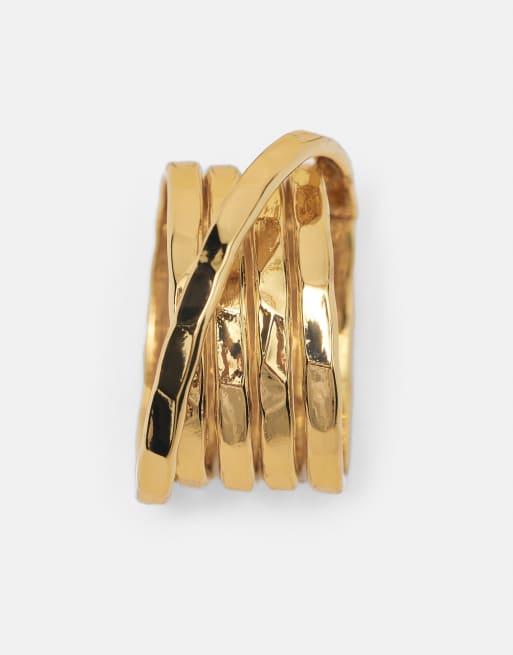 Pull&Bear pakke med 3 ringe i guld, 5 af 5