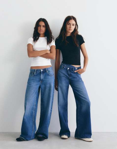 Pull&Bear - Pakke med figursyede T-shirts i hvid/sort - view 1