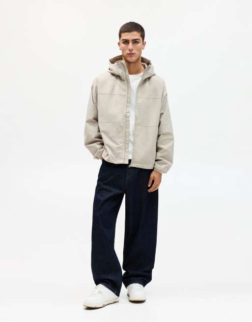 Pull&Bear Panel raincoat in sand