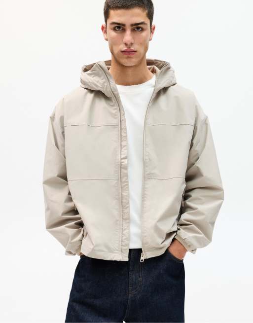 Pull&Bear Panel raincoat in sand