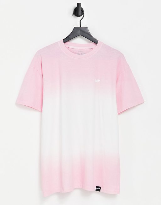 Pull&Bear panel tie dye t-shirt in pink