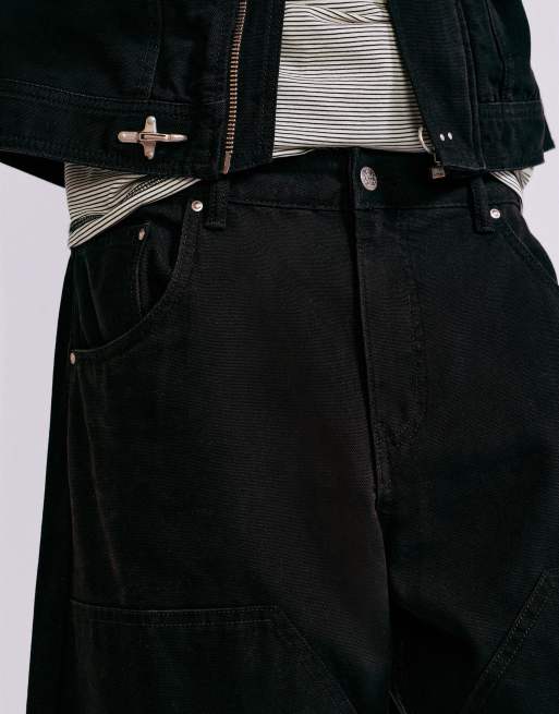 Pull&Bear pantalon à double jambe noir, 3 de 7