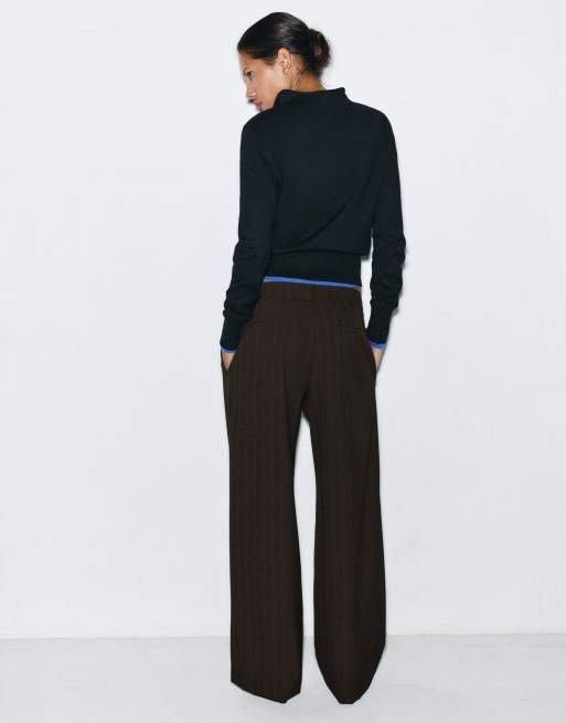 Pull&Bear pantalon ajusté à pinces à rayures, 2 de 7