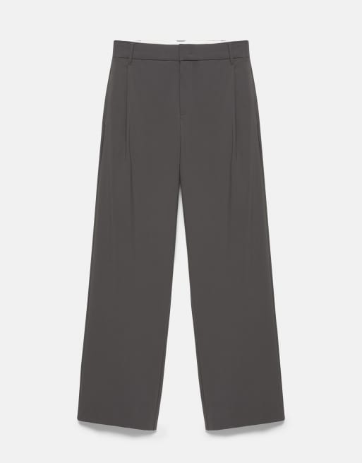 Pull&Bear pantalon ajusté à pinces gris moyen, 6 de 7