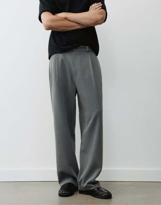 Pull&Bear pantalon ajusté à pinces gris, 4 de 7