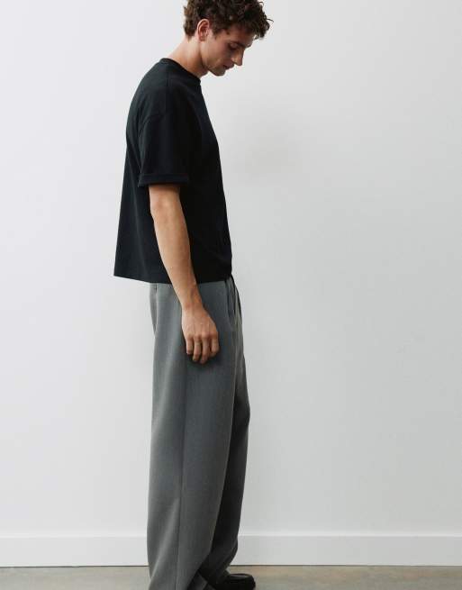Pull&Bear pantalon ajusté à pinces gris, 5 de 7