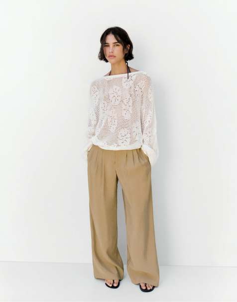 Pull&Bear - Pantalon ample à pinces - Camel clair - view 1