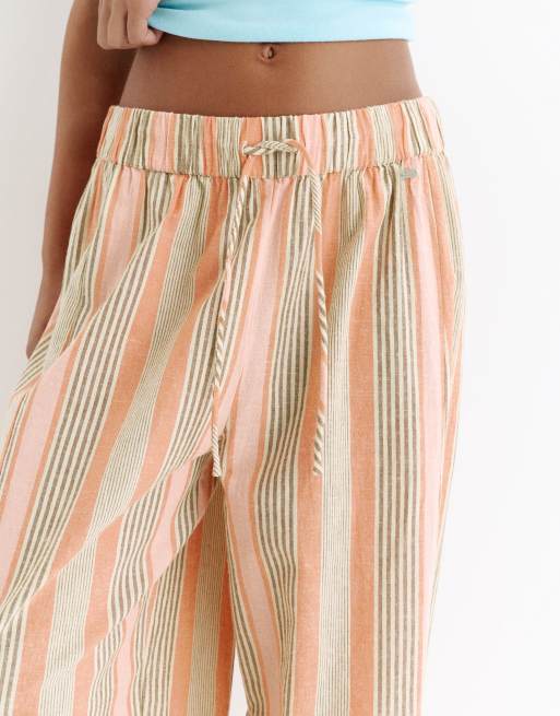 Pull&Bear - Pantalon bouffant à rayures - Bleu marine, 3 de 4