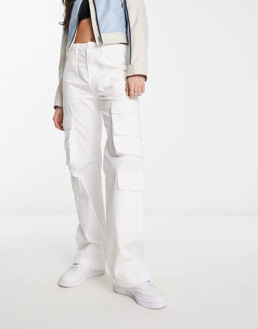 Pantalon cargo D-One CHV blanc cassé