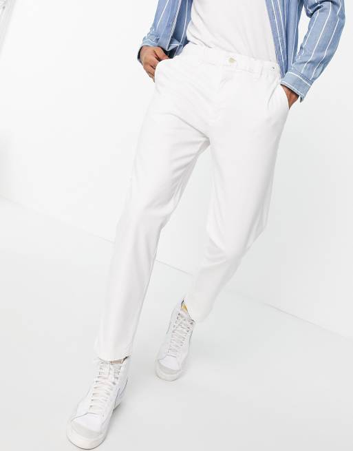 Pull&Bear - Pantalon chino slim - Écru
