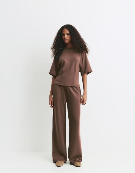 Pull&Bear - Pantalon de jogging ample - Marron - view 1