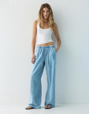 Pull & Bear - Pantalon de jogging - Bleu pâle L