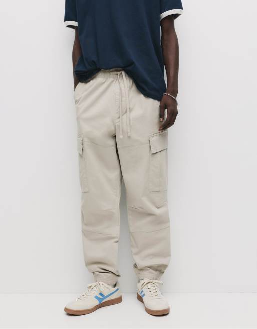Pull&Bear - Pantalon de jogging cargo - Glacier, 2 de 4