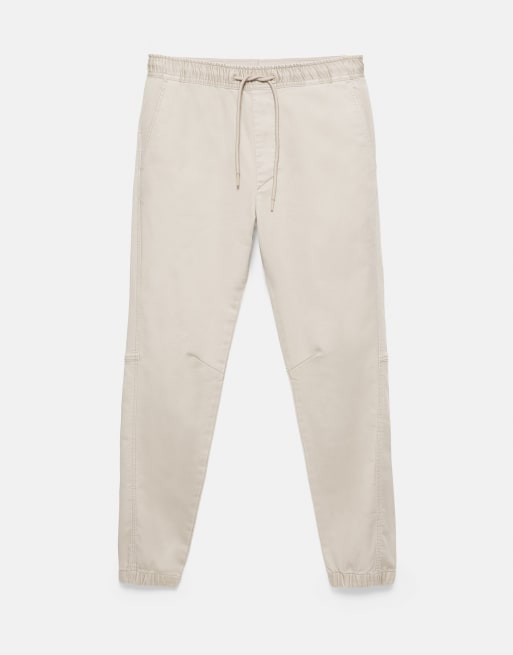 Pull&Bear pantalon de jogging coupe regular beige, 6 de 7