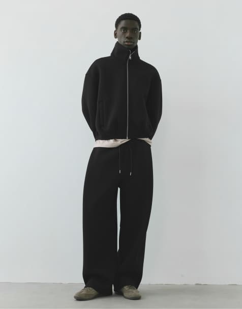 Pull&Bear pantalon de jogging coupe relaxed noir - view 1